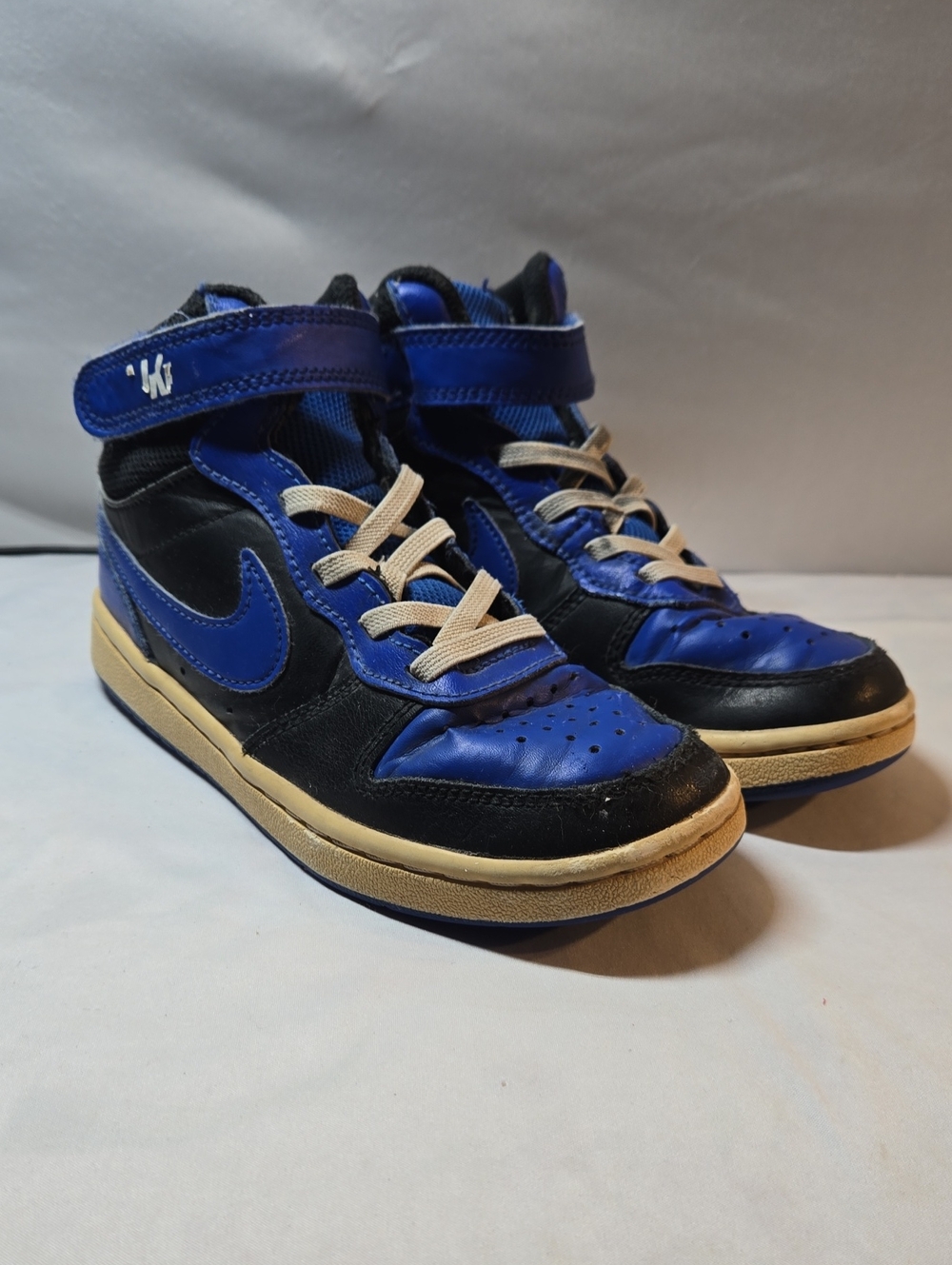 Nike Kids High-Top Sneakers in Black, Blue & Cream